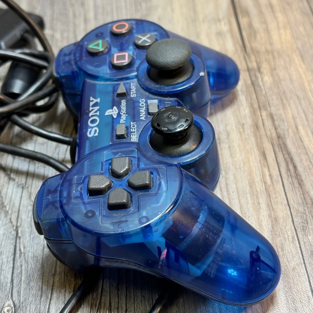 Sony for Playstation 2 Official Controller DualShock 2 Gamepad Ocean Blue Tested